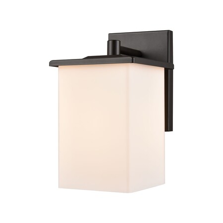 Thomas Broad Street 1-Light Exterior Wall Sconce in Textured Black EN111126